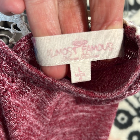 Cranberry Crochet Lace Back Top - Picture 7 of 9